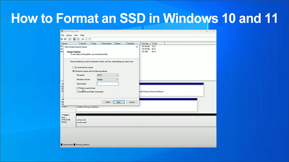 How to Format an SSD in Windows 10 and 11