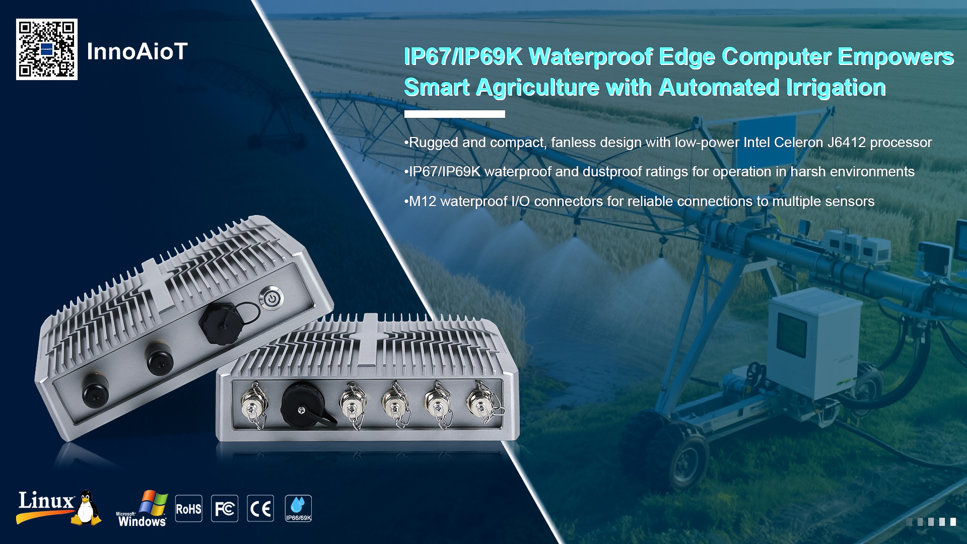 IP67/IP69K Waterproof Edge Computer Empowers Smart Agriculture with Automated Irrigation